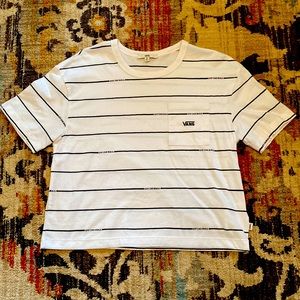 Womens cropped Vans t-shirt